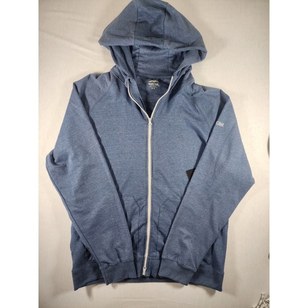 Pacific Trail Mens Luxe Performance Hoodie Blue Heathered Full Zip Size M NWT